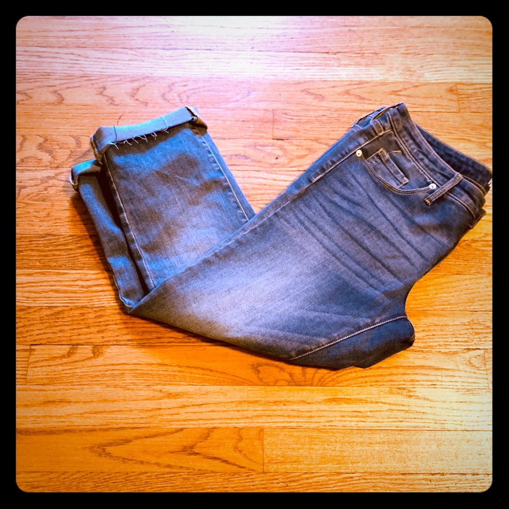 Cuffed Mid Rise Jeans